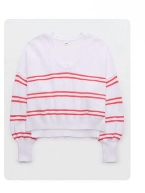 aerie Beyond V-Neck Cropped Sweater